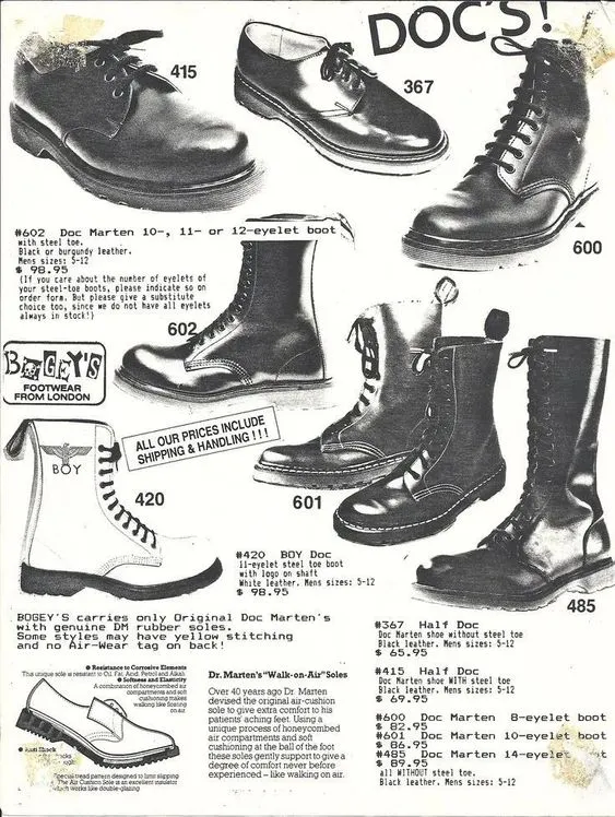 Storia delle Dr. Martens: da scarpa militare a simbolo Punk