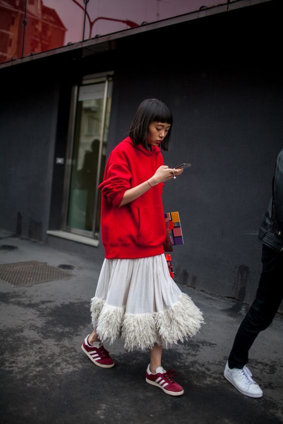 Adidas gazelle store red outfit